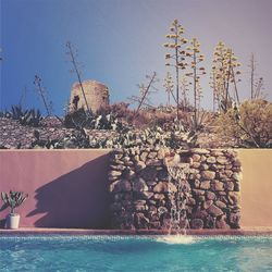 Built structure against blue sky