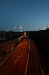 Car tail lights  at night