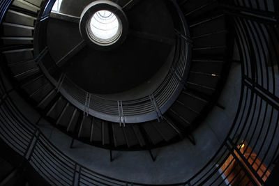 Low angle view of spiral staircase