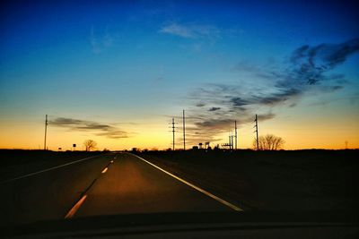 Country road at sunset