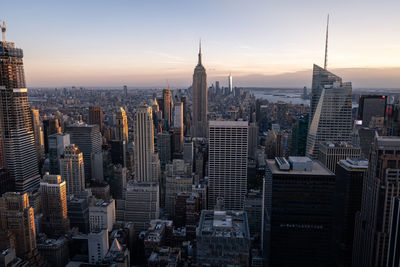 Aerial view of buildings in city