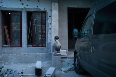 Interior of abandoned building