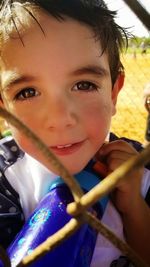 Portrait of boy smiling