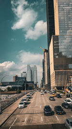 Buildings in city against sky