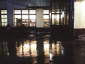 Reflection of buildings in water