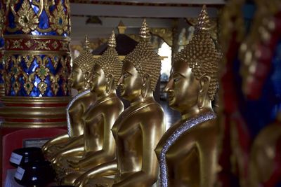 Close-up of statue in temple