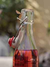 Close-up of drink in bottle