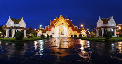 View of historical building against sky at night