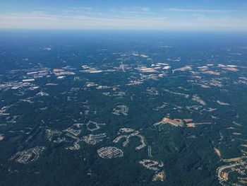 Aerial view of landscape against sky