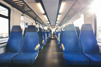 Empty seats in train