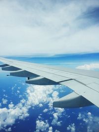 Cropped image of airplane wing