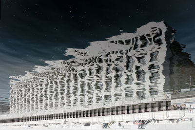 Scenic view of sea against sky during winter