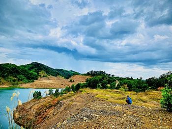 Scenic view of landscape against sky