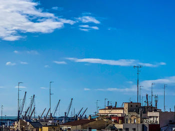 Buildings against blue sky