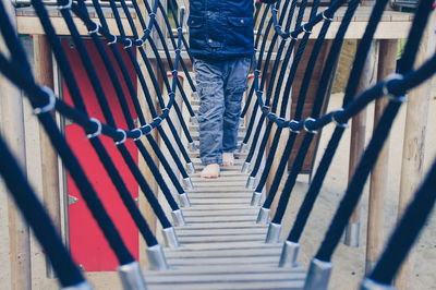 Low section of playground equipment