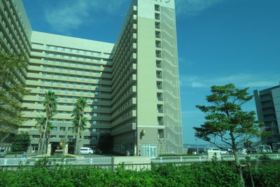 Low angle view of buildings against sky