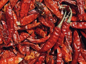Full frame shot of red chili peppers