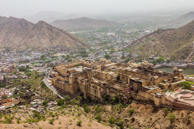 High angle view of townscape