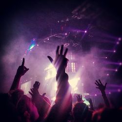 People enjoying music concert