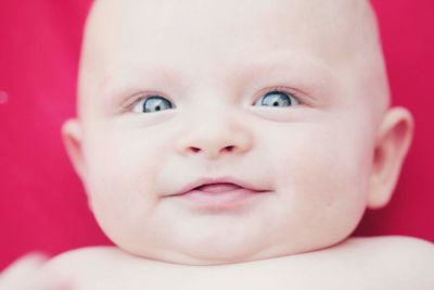 Close-up portrait of cute baby