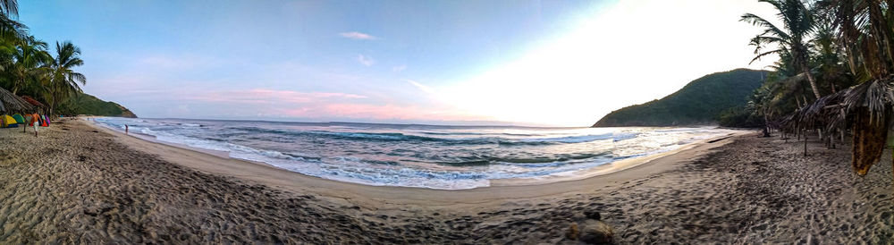 Panoramic view of beach against sky