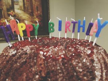 Close-up of chocolate cake