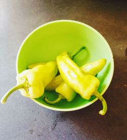 High angle view of vegetables in plate