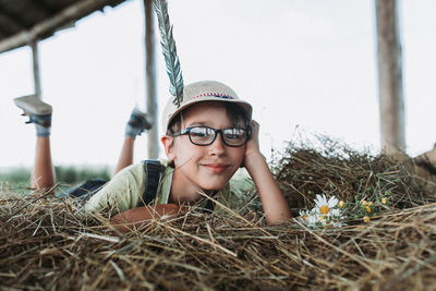 Portrait of boy smiling