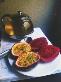 Close-up of food in plate