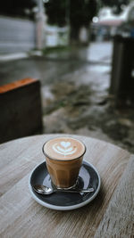 Close-up of coffee on table