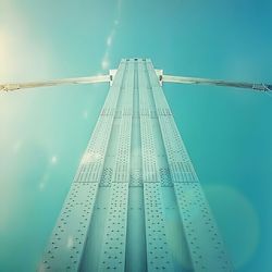 Low angle view of built structure against blue sky