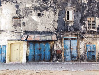 Exterior of abandoned building