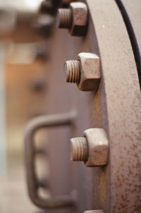 Close-up of rusty machine part