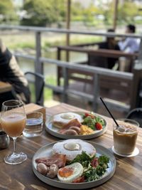 Close-up of food on table