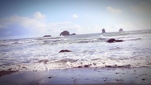 Scenic view of sea against sky