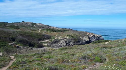 Scenic view of sea against sky