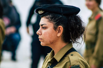 Close-up portrait of young woman