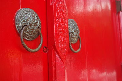 Full frame shot of door knocker