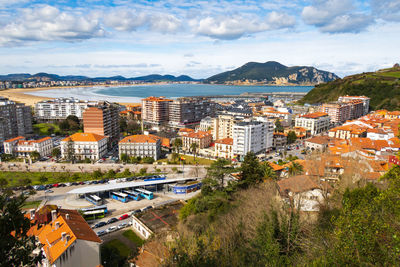 Laredo city and playa de la salve, cantabria, spain