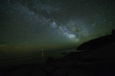 Low angle view of sky at night