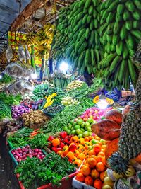 Various fruits for sale in market