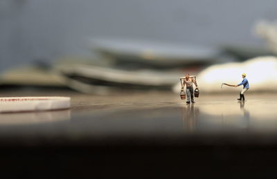 Miniature figures of workers