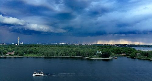 Scenic view of trees against sky