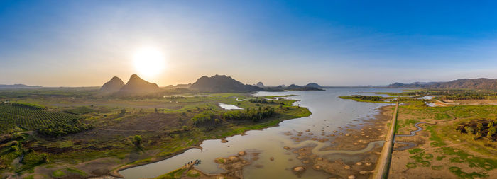 Panoramic view of landscape against sky