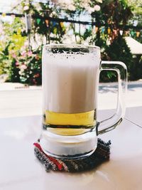 Close-up of drink on table