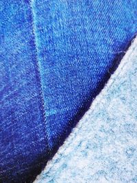 Close-up of blue fabric