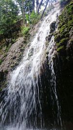 Scenic view of waterfall