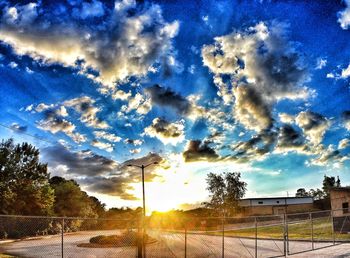 Scenic view of field against sky during sunset