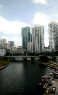 Buildings in city against sky