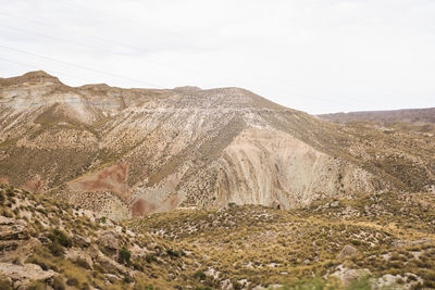 Scenic view of mountains against clear sky